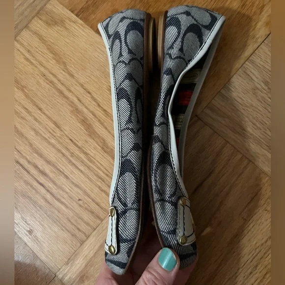 Coach Blue Turnlock Cotte Flats - Picture 6 of 9